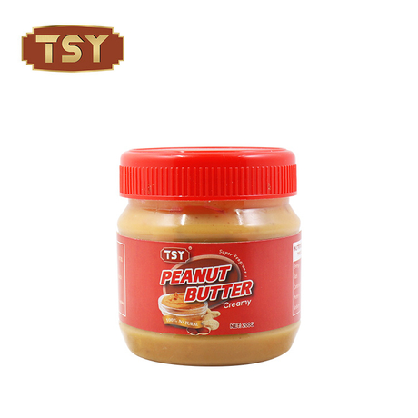 حزم زجاجة 200 جرام جاهزة لزبدة الفول السوداني المقرمش للاستمتاع بالسوبر ماركت