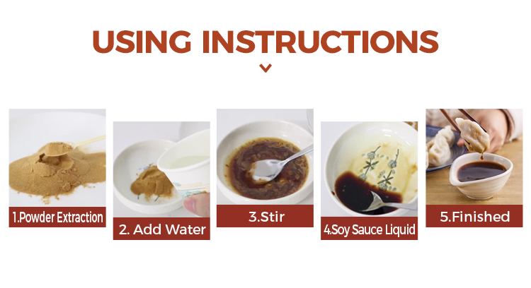 عملية استخدام مسحوق صلصة الصويا