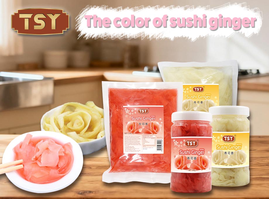 لون الزنجبيل السوشي