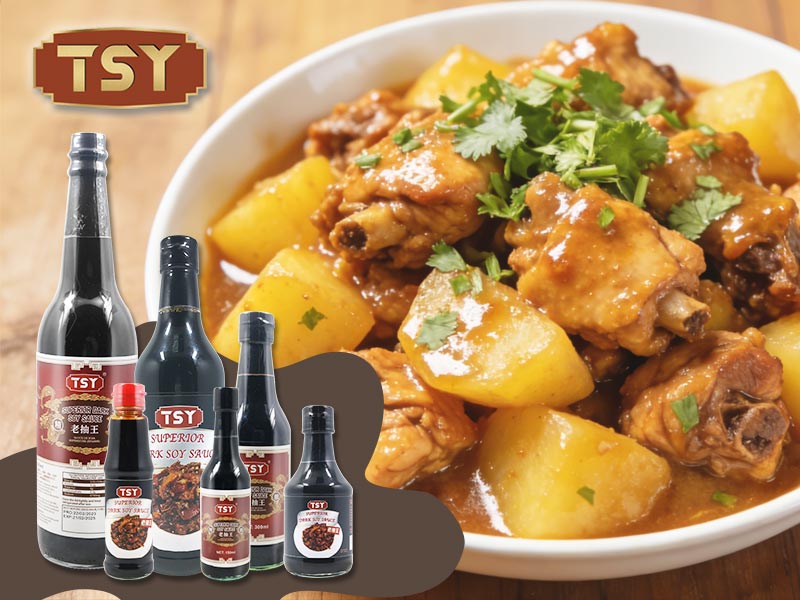 صلصة الصويا الداكنة الدجاج مطهو ببطء