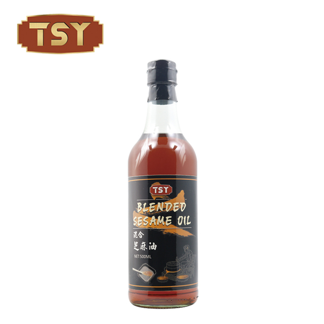 250 مل بيع الزجاج الساخن زجاجة الطهي الصالحة للأكل زيت السمسم المخلوط للسوبر ماركت